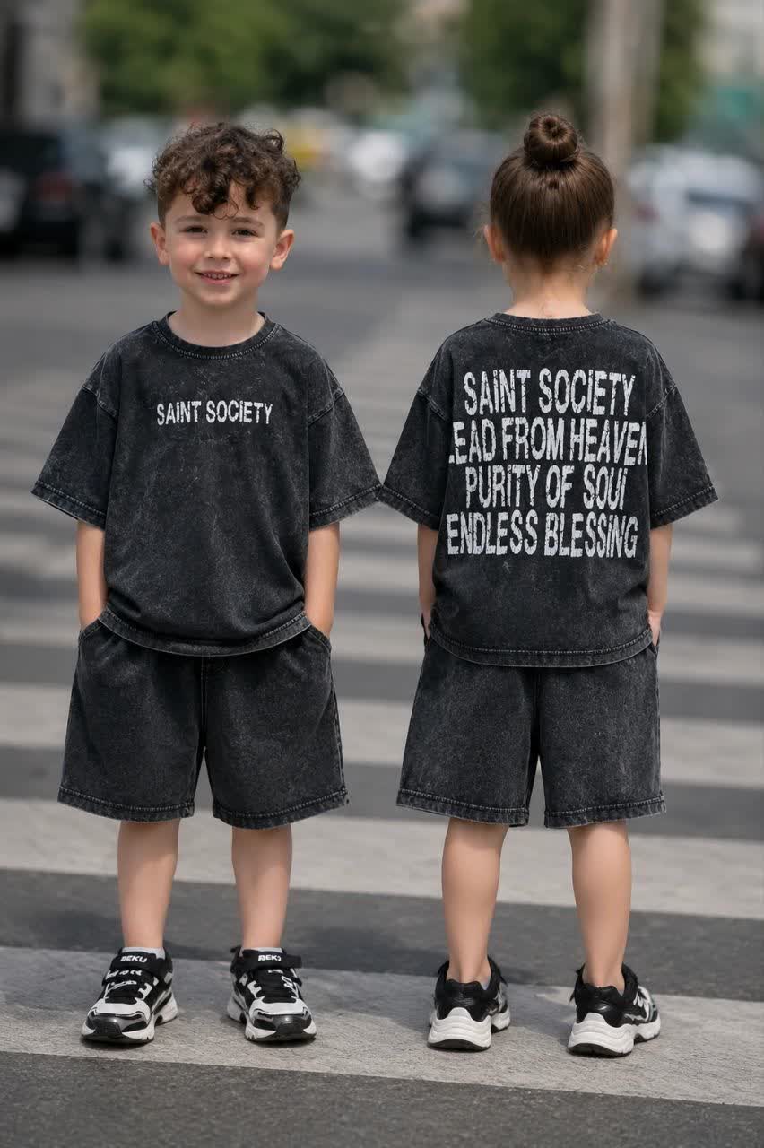 تیشرت شلوارک طرح SAINT SOCIETY
